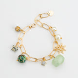 PERIDOT GREEN CHARM BRACELET