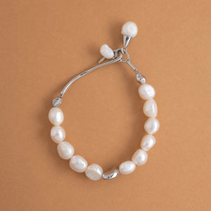SINGLE STRAND WHITE PEARL BRACELET
