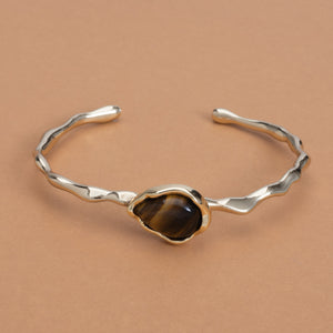 TIGER EYE GOLD BANGLE