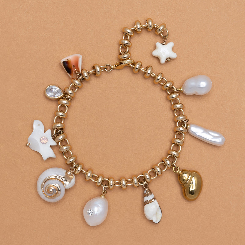 SANDY SHELL CHARM BRACELET