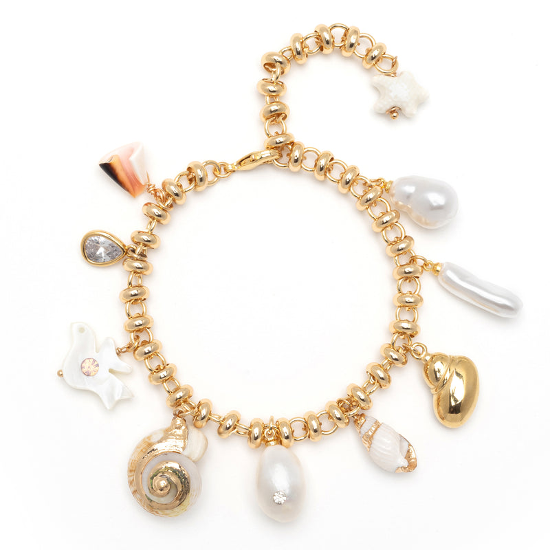 SANDY SHELL CHARM BRACELET