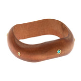 CARAMEL TURQUOISE WAVE BANGLE