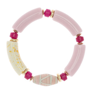 HOT PINK CARNELIAN BRACELET