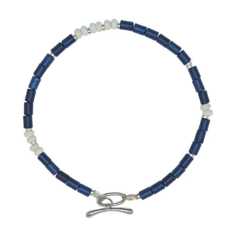 Ocean Current Beads & Magnesite Bracelet