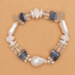 MONTANA WHITE PEARL MIX STRETCH BRACELET