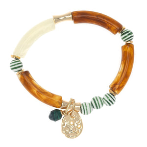 MALACHITE CERAMIC RESIN BRACELET