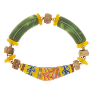 INDONESIAN BEADS YELLOW QUARTZ BRACELET
