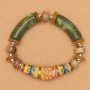 INDONESIAN BEADS YELLOW QUARTZ BRACELET