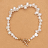 WHITE PEARL WAVE BRACELET
