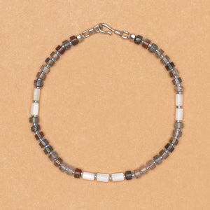 Seashells Beads & Moss Agate Bracelet