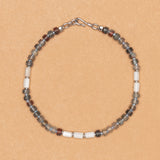 Seashells Beads & Moss Agate Bracelet