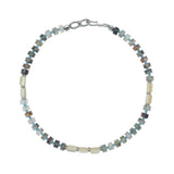 Seashells Beads & Moss Agate Bracelet