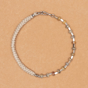 Tide Weave Leather Rope & Brown Jasper Stone Bracelet
