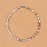 Tide Weave Leather Rope & Brown Jasper Stone Bracelet