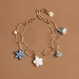 BLUE MOONSTONE CHARM BRACELET