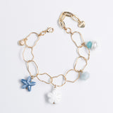 BLUE MOONSTONE CHARM BRACELET