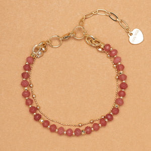 ROSE QUARTZ - LUCKY CHARM Bracelet