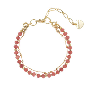 ROSE QUARTZ - LUCKY CHARM Bracelet
