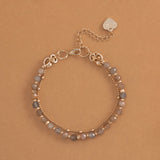 PEACH & GRAY Moonstone - LUCKY CHARM