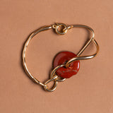 RED JAPER STONE BANGLE BRACELET