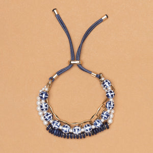 WHITE LAPIS CHAIN BRACELET