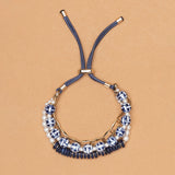 WHITE LAPIS CHAIN BRACELET