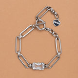 SILVER CHUNKY CHAIN BRACELET