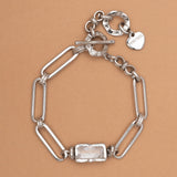 SILVER CHUNKY CHAIN BRACELET