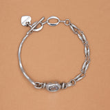 CRYSTAL CHUNKY CHAIN TOGGLE BRACELET