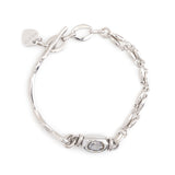 CRYSTAL CHUNKY CHAIN TOGGLE BRACELET