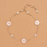 TRIPLE PINK FLOWER BRACELET
