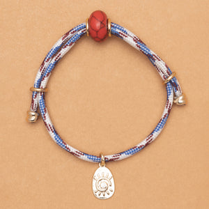 RED JASPER OCEAN DRAWSTRING BRACELET
