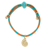 BLUE TOPAZ OCEAN DRAWSTRING BRACELET