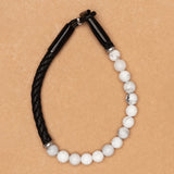 Howlite Braided Leather Bracelet