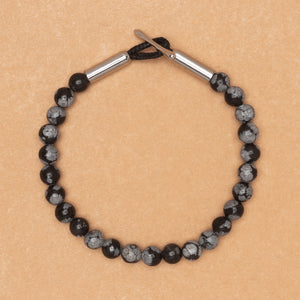 Snowflake Obsidian Shoreline Bracelet