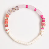 PINK AND WHITE MIX STRETCHY BRACELET