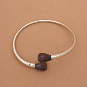 DOUBLE BROWN JASPER BANGLE