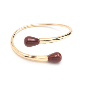 DOUBLE BROWN JASPER BANGLE