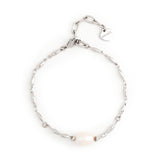 WHITE PEARL BAR CHAIN BRACELET