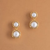 FREEFORM DOUBLE PEARL EARRINGS