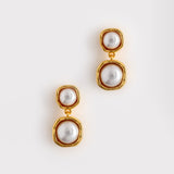 FREEFORM DOUBLE PEARL EARRINGS