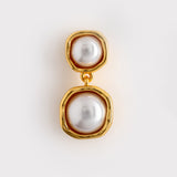 FREEFORM DOUBLE PEARL EARRINGS