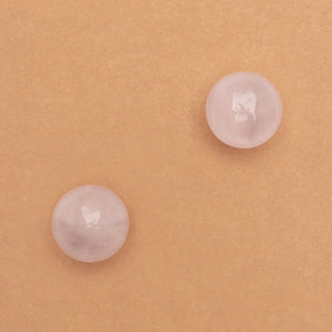 ROSE QUARTZ STUD EARRINGS