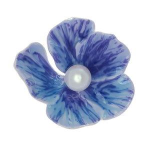 BLUE FLOWER DROP EARRINGS