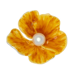 YELLOW FLOWER DROP EARRINGS