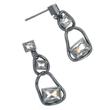 RHODIUM GRACE DROP EARRINGS