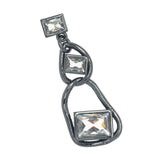 RHODIUM GRACE DROP EARRINGS