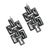 RHODIUM GRACE DROP EARRINGS