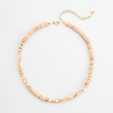 CREAM BEADED NECKLACE