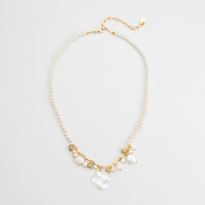 PEARL CHAIN CHARM NECKLACE